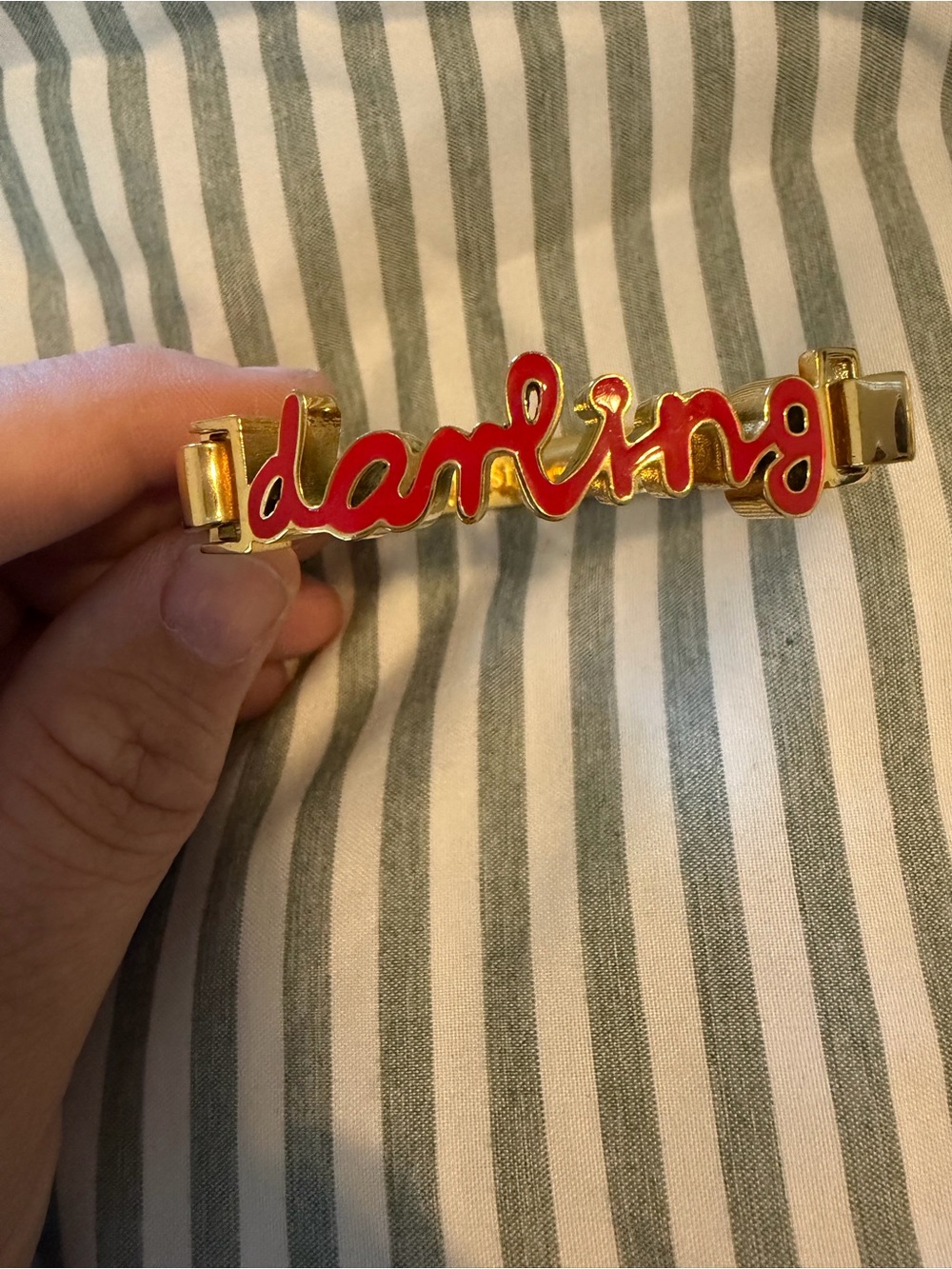Rustic Cuff “Darling” Gold Hoop Bracelet